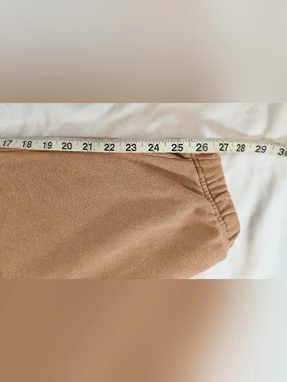 PINK Victoria's Secret Womens Tan Elastic Bottom Insignia Sweatpants Size Large
